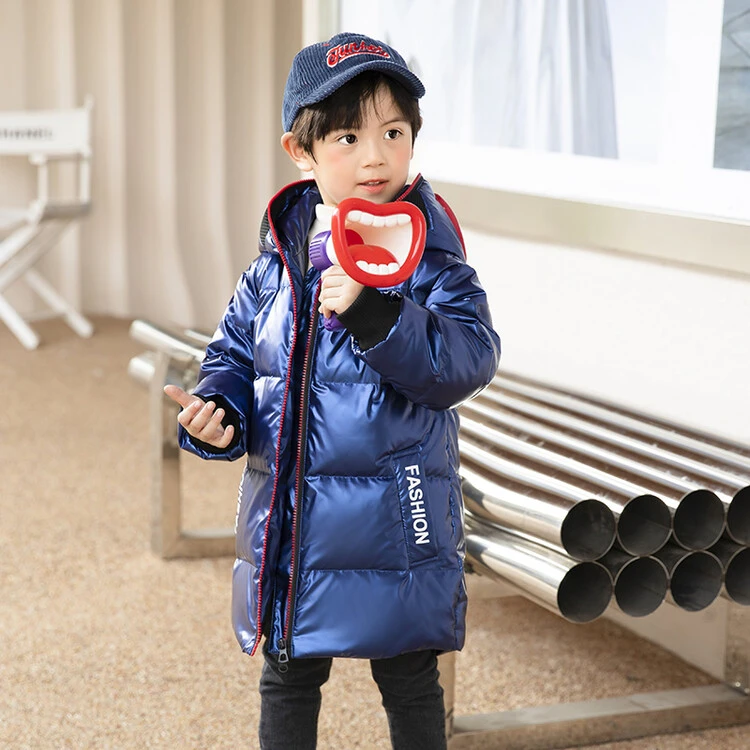 儿童羽绒服男童中长款奥特曼童装2024新款男孩洋气中大童加厚冬装