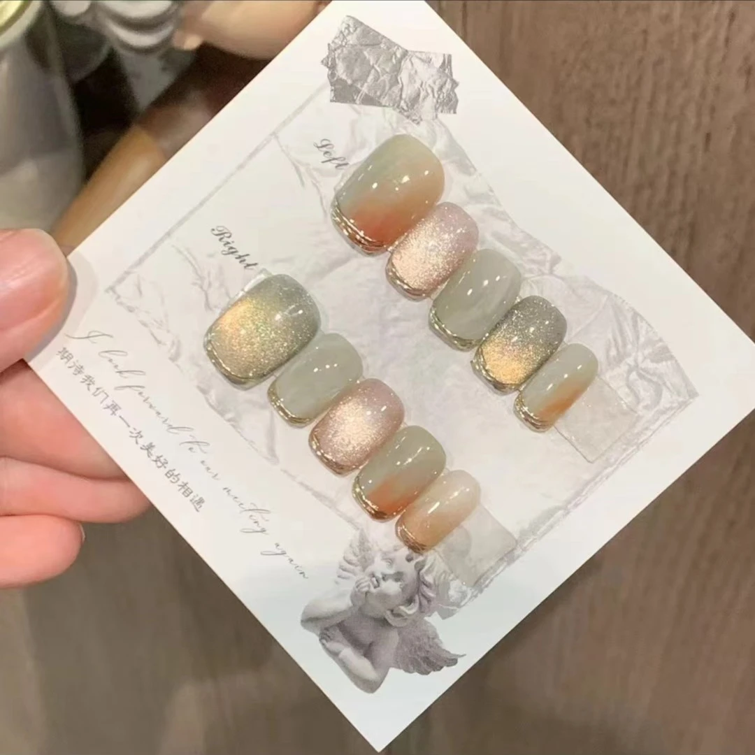 【余辉】【池棠】轻奢风纯手工穿戴甲可拆卸指甲贴片