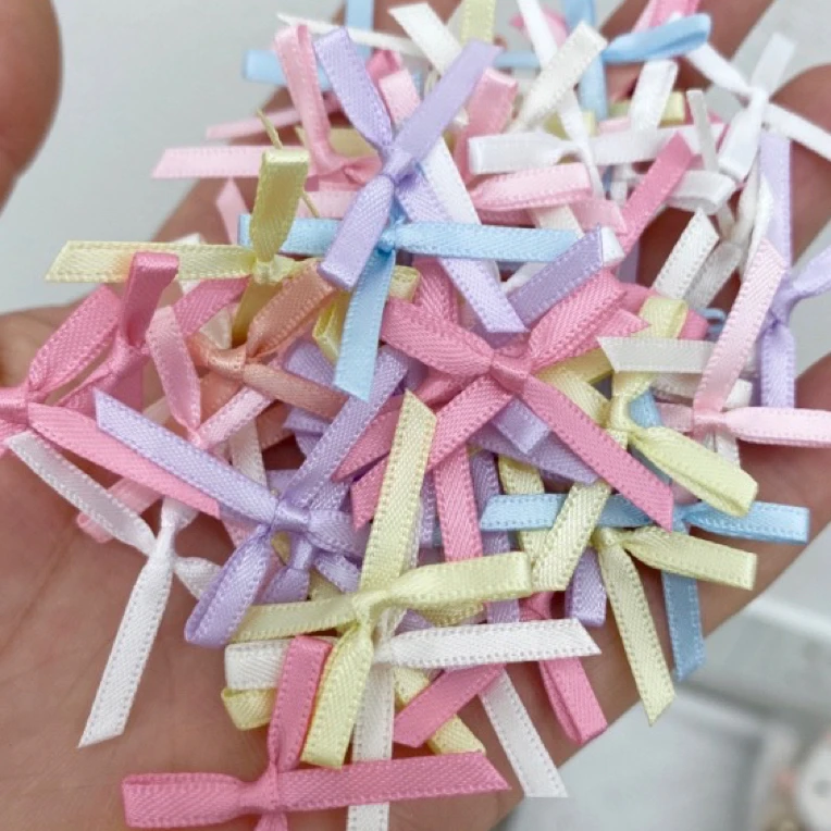 可爱迷你蝴蝶结丝带DIY发饰美甲配饰穿戴甲配件