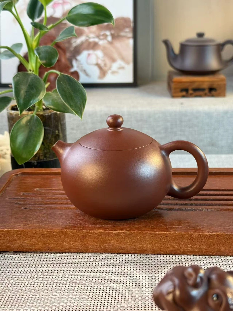 宜兴原矿龙血砂西施200cc宜兴紫砂壶正宗紫砂壶