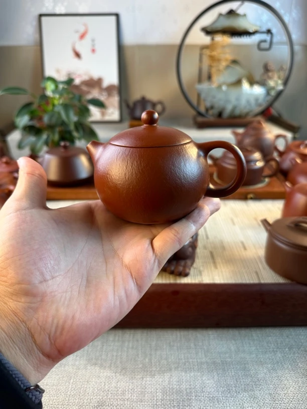 紫砂壶全手工大红袍西施200cc