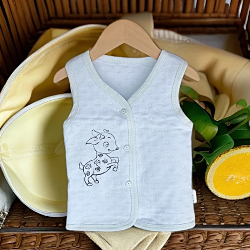 婴儿马甲春秋季薄款夹棉保暖宝宝衣服休闲外出无袖上衣内衣坎肩