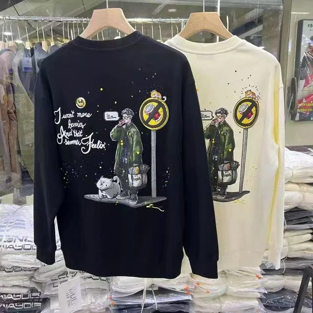 【唐总精选】简约时尚字母印花卫衣潮流百搭休闲长袖上衣-98913-