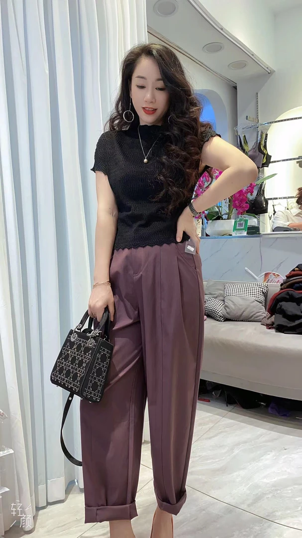 2024新款时尚潮流女装萝卜裤