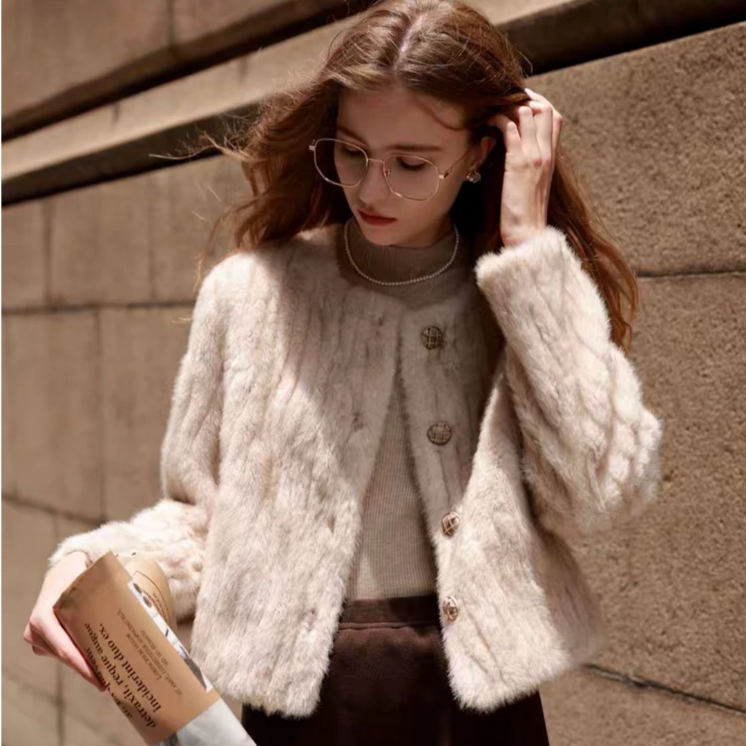 121-140品牌女装毛毛短外套