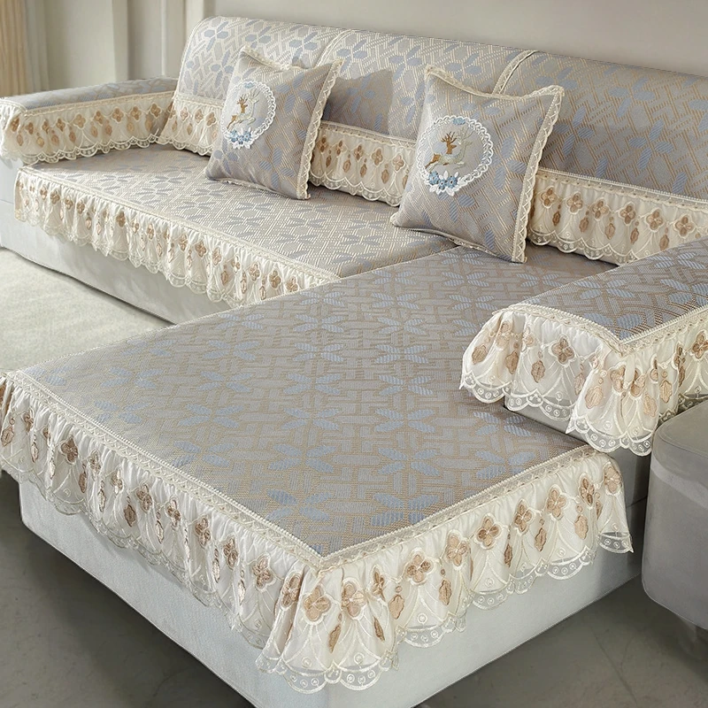 藤席沙发凉席坐垫防滑沙发套罩新款2025夏天款沙发垫夏季凉感盖布