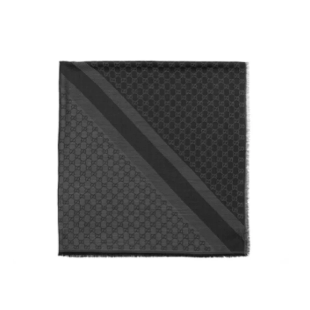 99新 GUCCI/古驰 古驰深灰色围巾/140*140/A01964