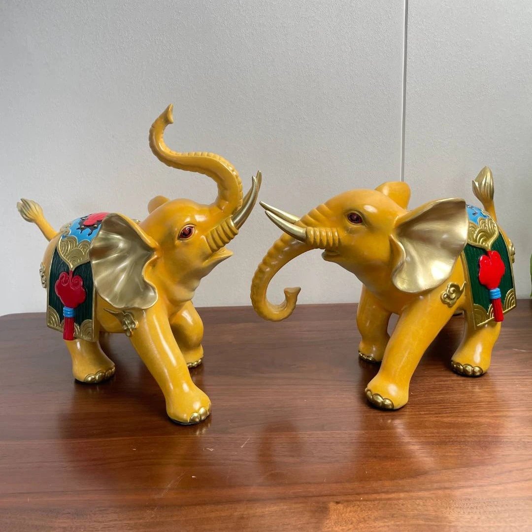 全铜工艺品（宫廷御象）大象纯手工办公室家居玄关乔迁创意招财摆件