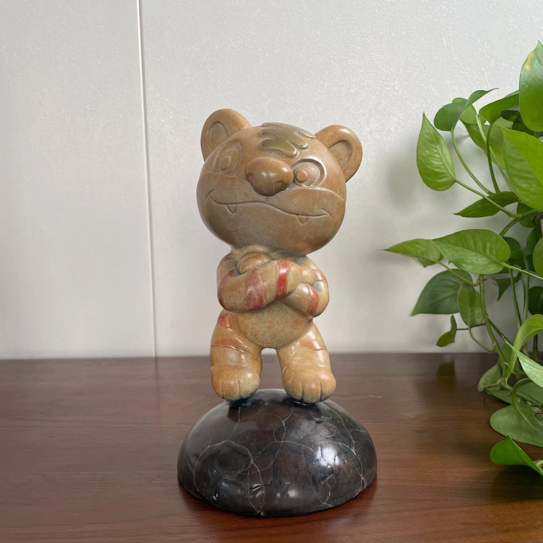 铜印象全铜工艺品【生肖虎】萌虎卡通老虎摆件创意家居饰品桌面摆件