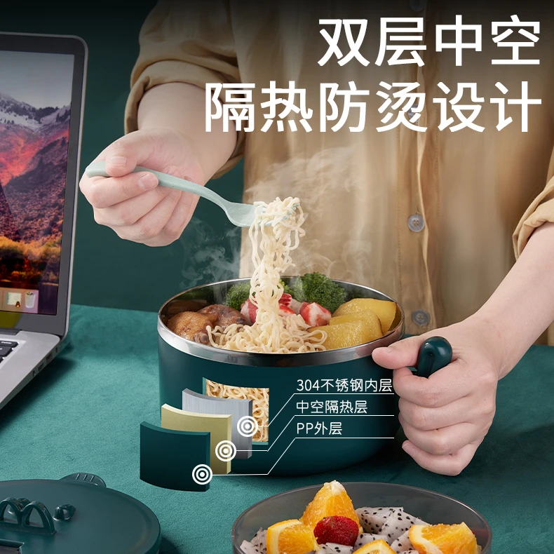 【大小颜色随机】304不锈钢多功能泡面碗超大容量学生宿舍吃饭碗