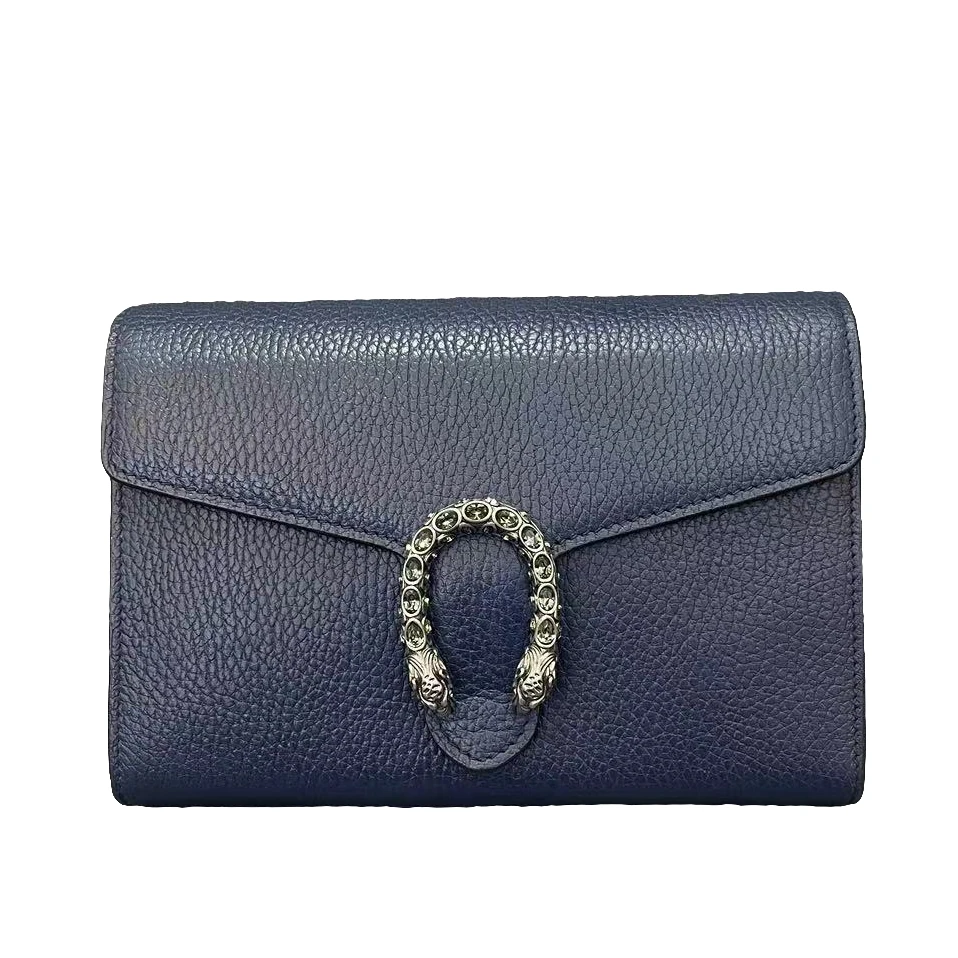 99新 GUCCI/古驰 Kristy/GUCCI宝蓝色酒神woc号/斜跨包