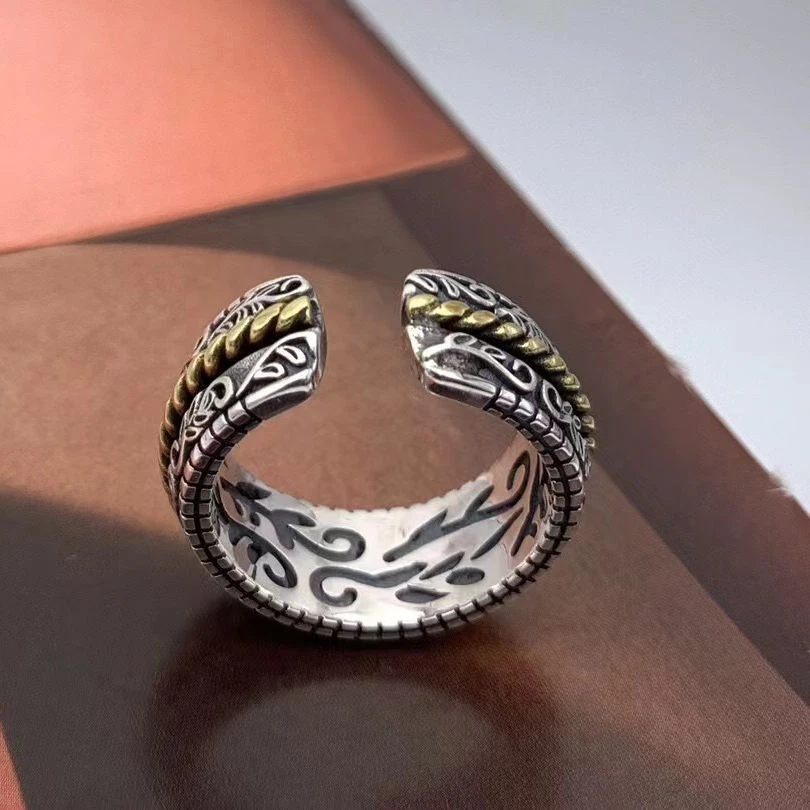 新款欧美风开口戒指撞色时尚指环创意设计潮流手饰