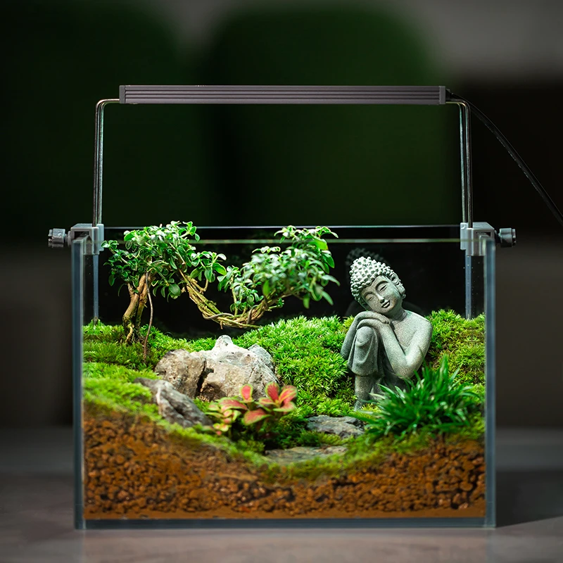 【禅意大佛】意境苔藓微景观办公室客厅盆景创意植物造景22*15*15