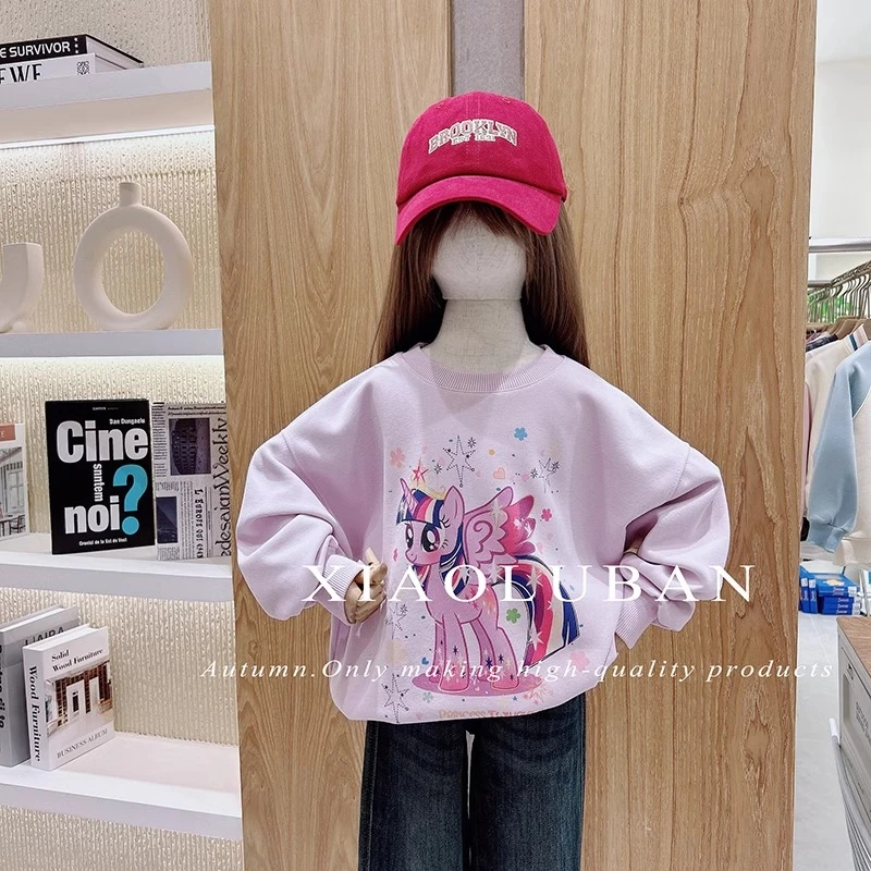 女童长袖卫衣春秋2025新款儿童洋气衣服上衣卡通女孩秋装秋季