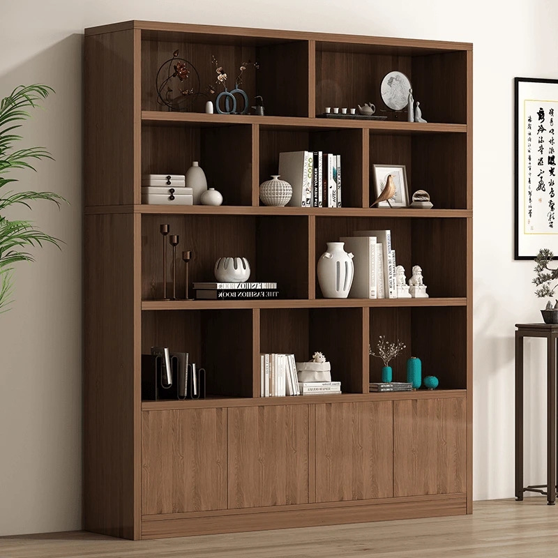 【佳尔汇】实木书柜书架客厅柜靠墙柜储物柜展示柜卧室置物柜