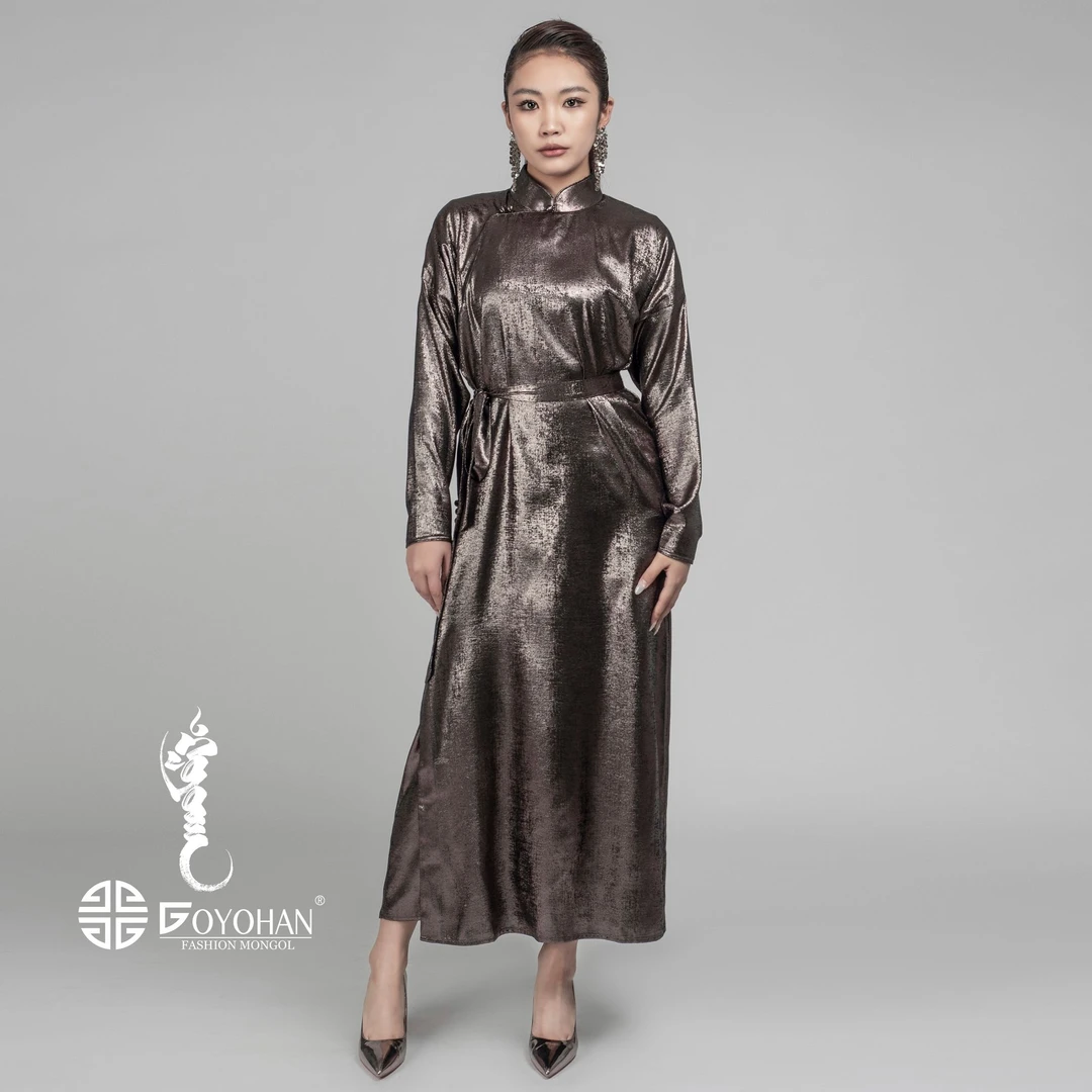 【高艺汗】  春夏款民族风长款亮面多色传统袍子  0922