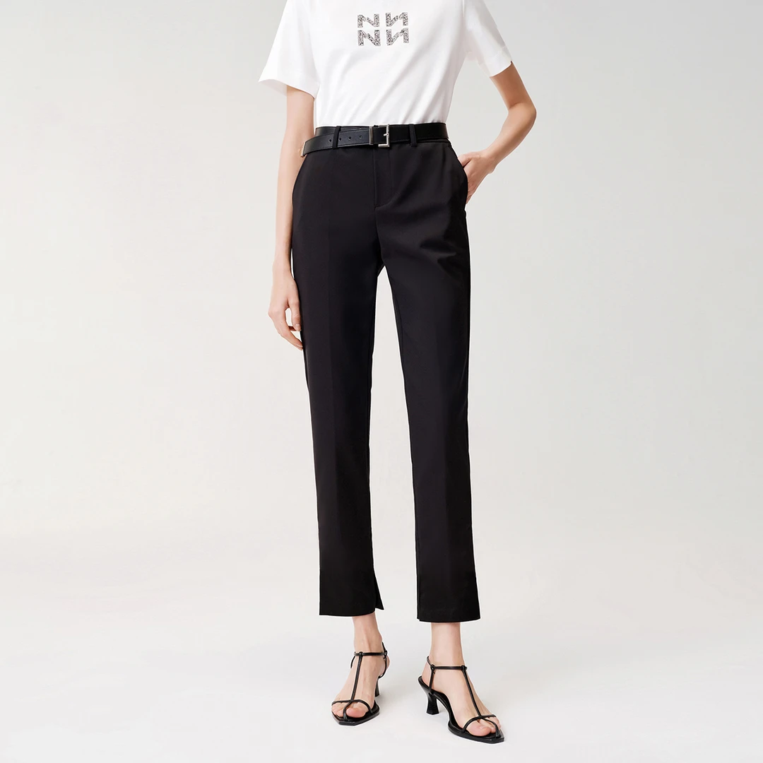 【面膜裤】恩派雅2024后腰松紧设计长裤百搭四季锥形裤XNJPC6404A