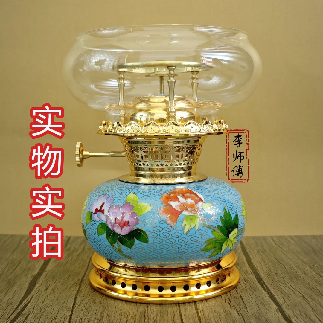 新款景泰蓝空气灯煮茶炉黄铜茶灯潮汕功夫茶具