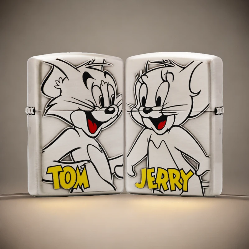 ZIPPO162熏银猫和老鼠   盔甲打火机  KF-DK