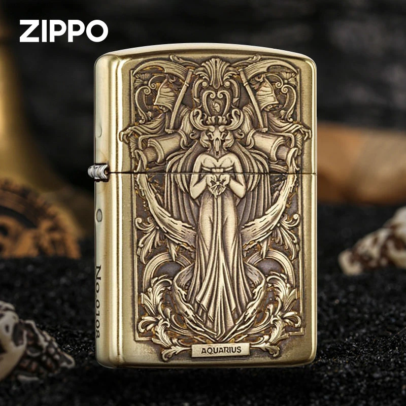 ZIPPO盔甲千语双面浮雕 十二星座 男士 正品火机【玖佰度优选】  FD