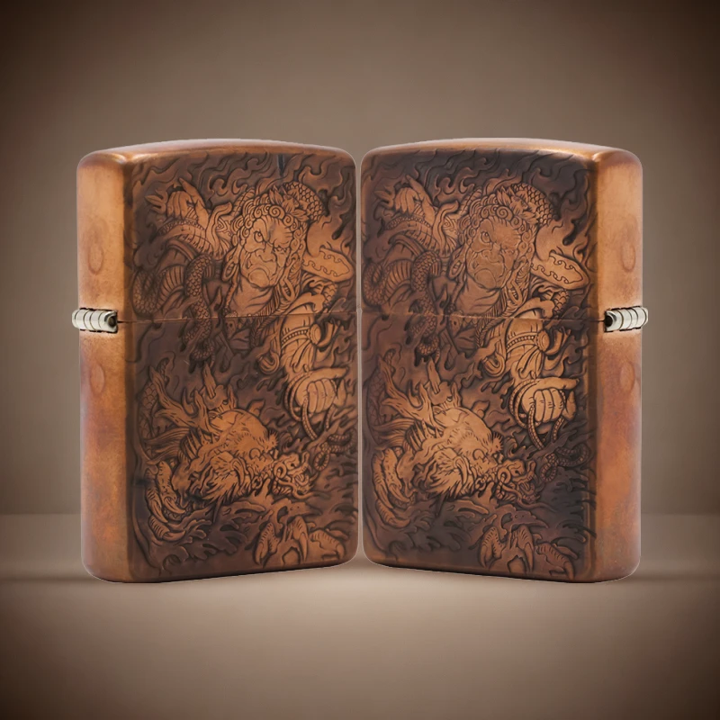 ZIPPO鬼王紫铜不动明王  正品打火机【玖佰度优选】DK