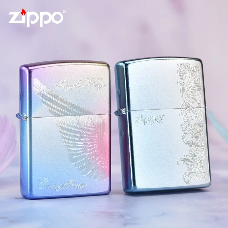 ZIPPO/之宝打火机正版亮银色渐变炫彩个性送男朋友情人节礼物DYJ1