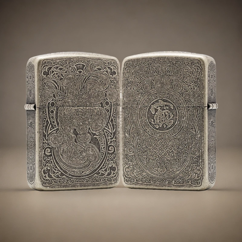 ZIPPO古银1941军机 貔貅 正品煤油打火机 KF-FD