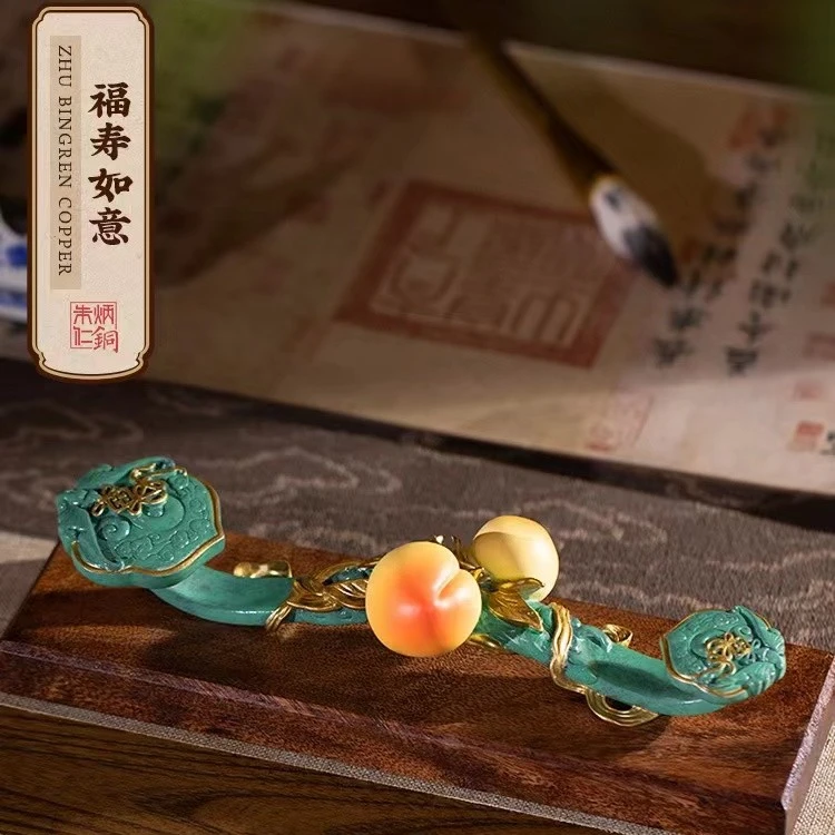 朱炳仁朱炳仁铜【福寿如意套装】摆件中式 设计 高档