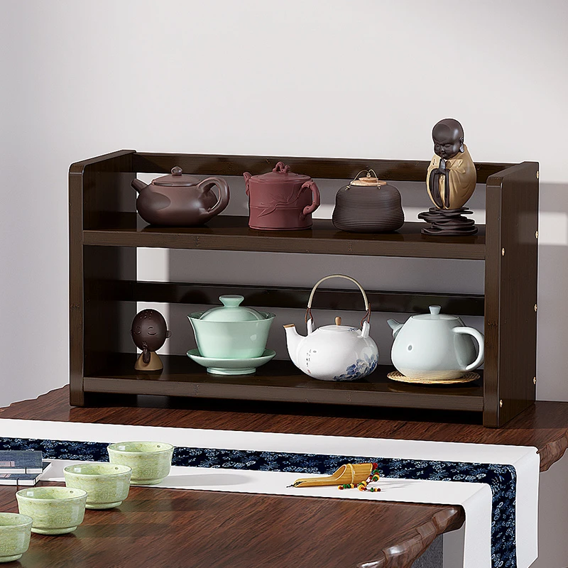 茶水柜现代新中式泡茶台茶杯茶壶紫砂功夫茶文玩茶宠摆件展示架子