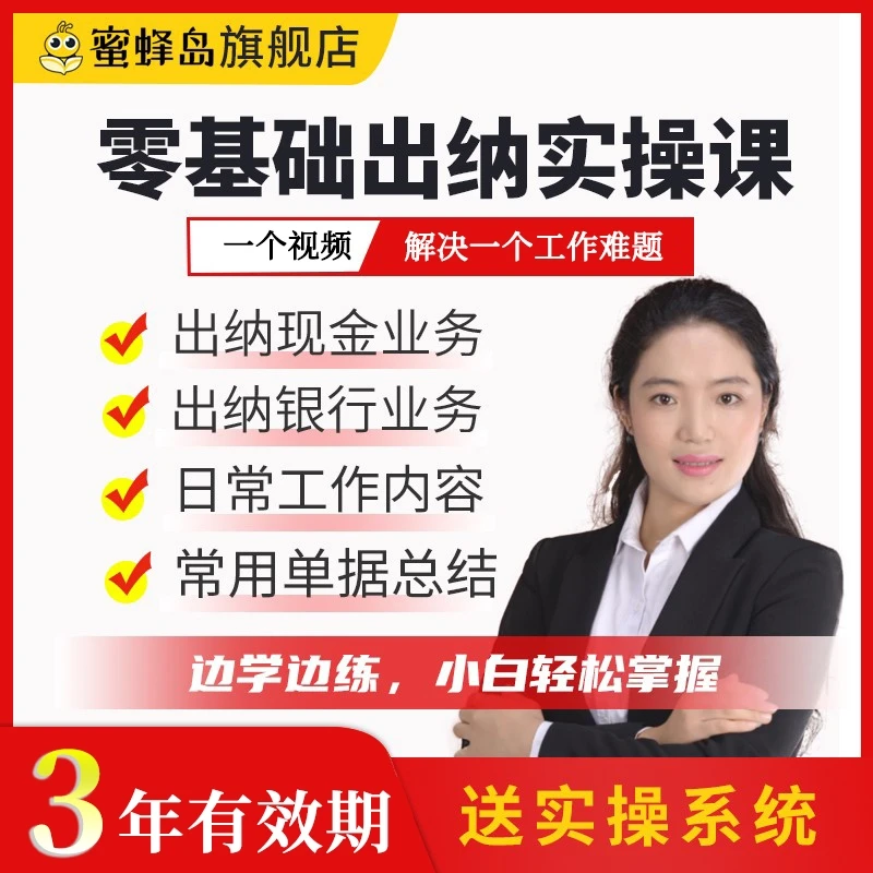 出纳实务做账视频教程零基础会计入门财务实操真账实训网课