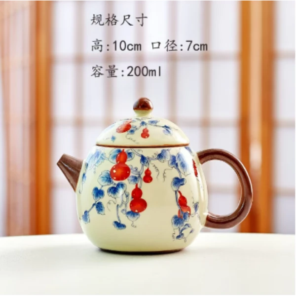 G1413-汝窑葫芦龙蛋壶CB