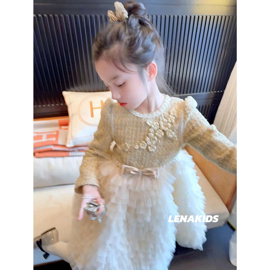 Lenakids【P】小香风连衣裙·气质时髦高定女宝连衣裙24111001