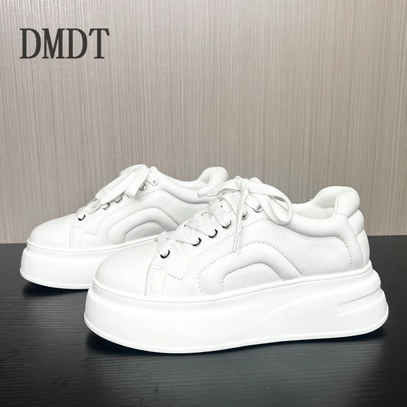 【DMDT潮牌】 简约风休闲百搭系带女士显高时尚潮流舒适小白鞋F98-2