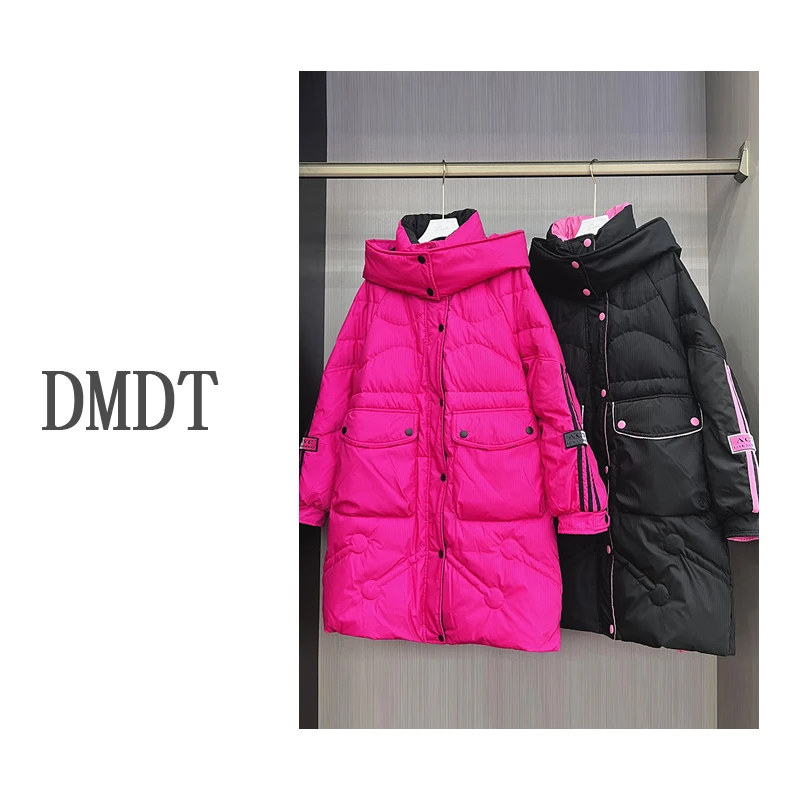 【DMDT潮牌】连帽字母显瘦百搭休闲保暖加厚设计款潮流女士外套1129