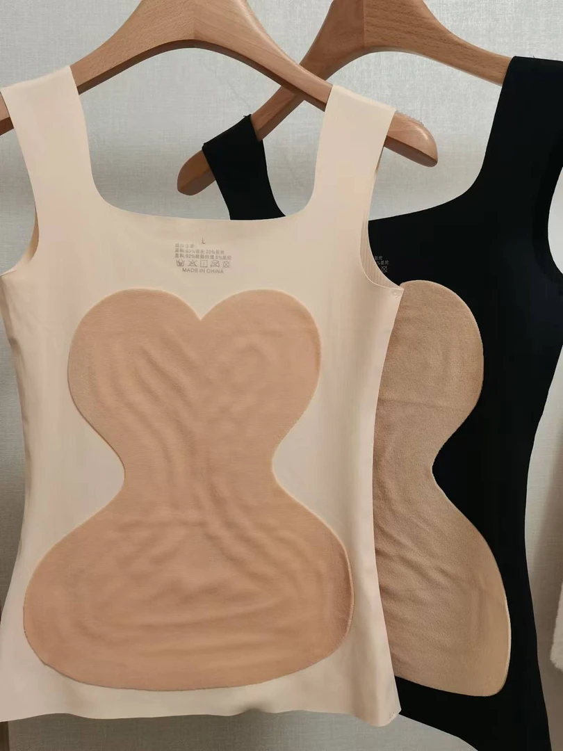 2024冬季女士德绒保暖背心新款无痕