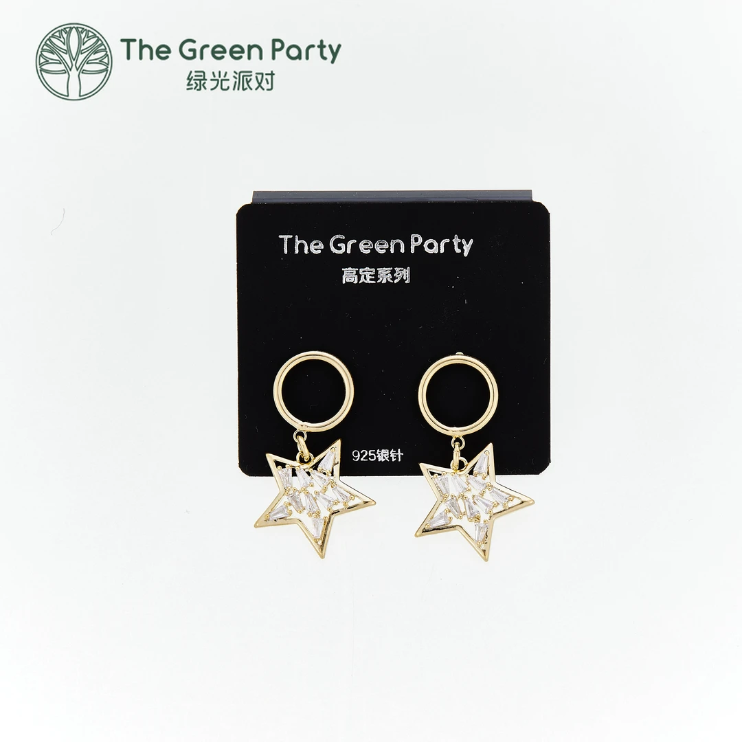 TheGreenParty高定系925银针五角星耳钉耳环耳饰