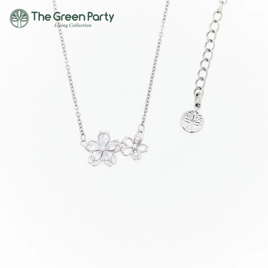 TheGreenParty925纯银项链带证书 【山茶花】时尚项链