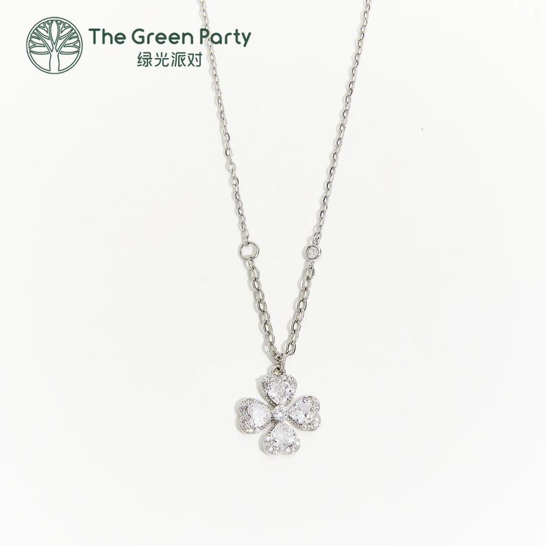 TheGreenParty镀真金设计师款四叶草项链