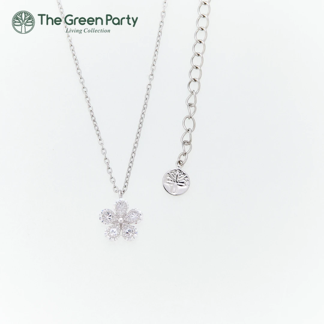TheGreenParty925纯银项链带证书【浪漫樱花】 五瓣花项链