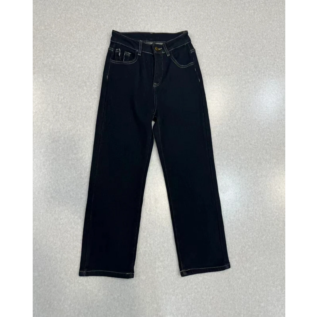 6097烟管牛仔裤女款时尚百搭高弹简约烟管牛仔裤