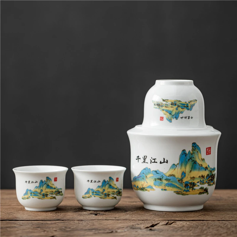 温酒器家用黄酒烫酒壶二两酒具套装白酒杯老式热酒器半斤装暖酒壶