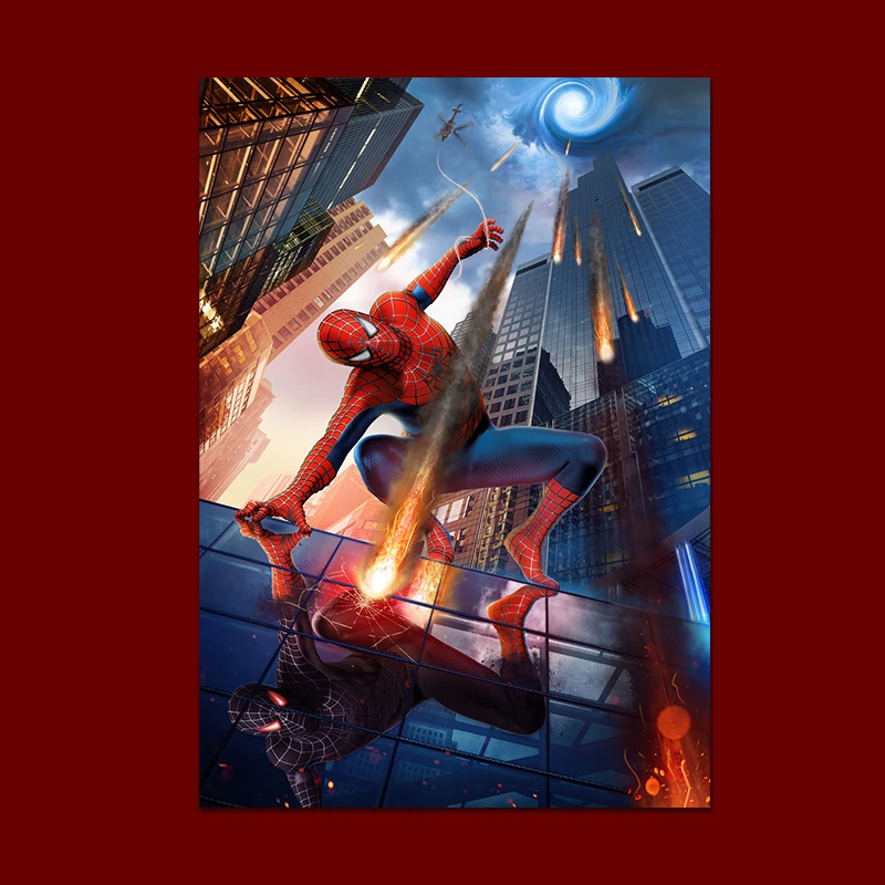 《蜘蛛侠》 客厅卧室背景现代装饰画 40*60 PVC边框