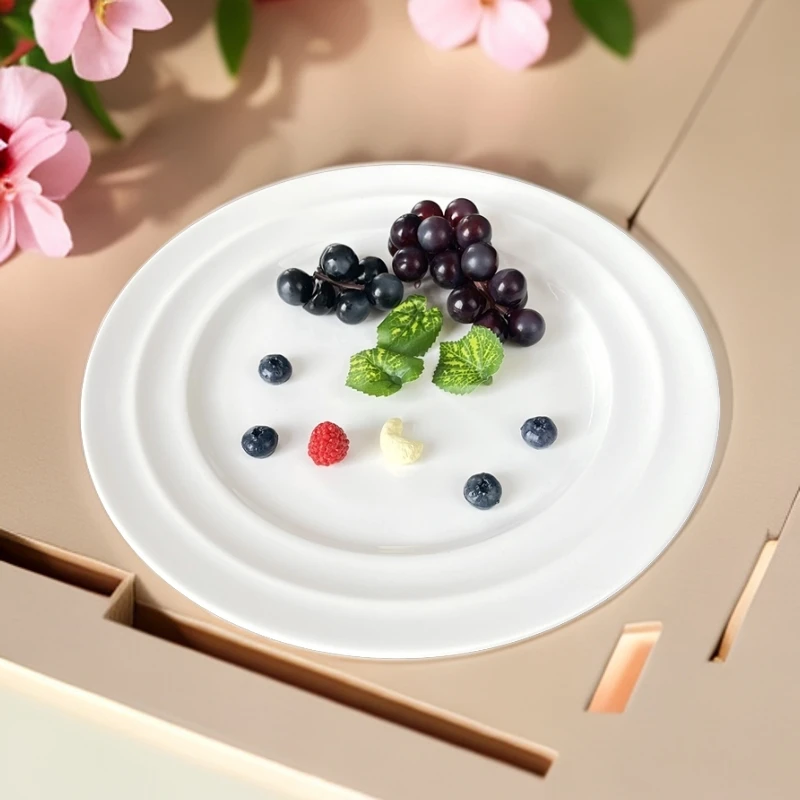 骨瓷11英寸三棱平盘1只家用餐具【拍3单发4只】X130