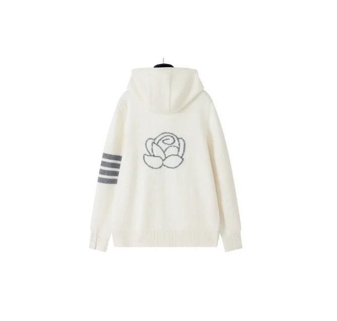 【蓉蓉】【玫瑰】四条纹羊毛玫瑰花开衫