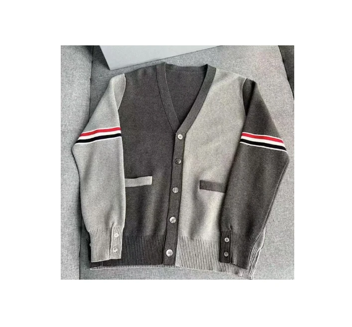 【蓉蓉】【双袖标】双袖标拼撞色无口宽松开衫长袖