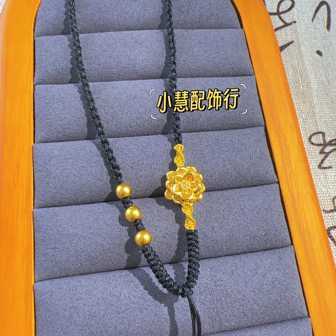 铜合金项链 【小慧家】小慧纯手工编织同款莲花绳