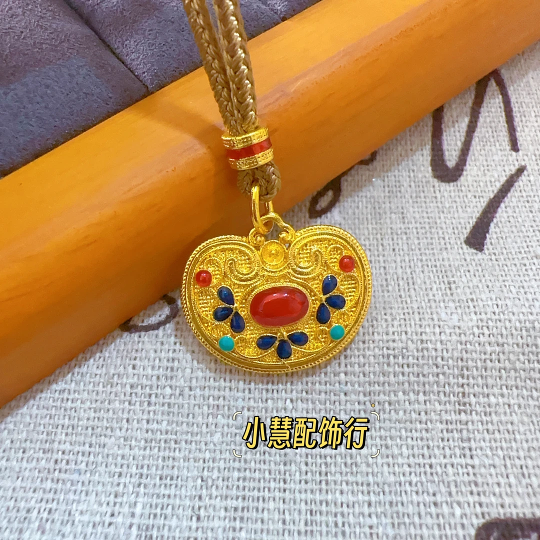 铜合金项链 古法凤华小宫雀锁包【小慧家】新中式轻奢复古百搭时尚