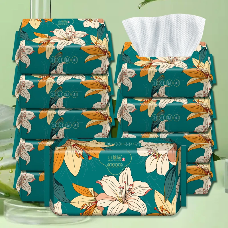 加厚洗脸巾一次性绵柔巾母婴可用卸妆巾干湿两用洗面洁面巾