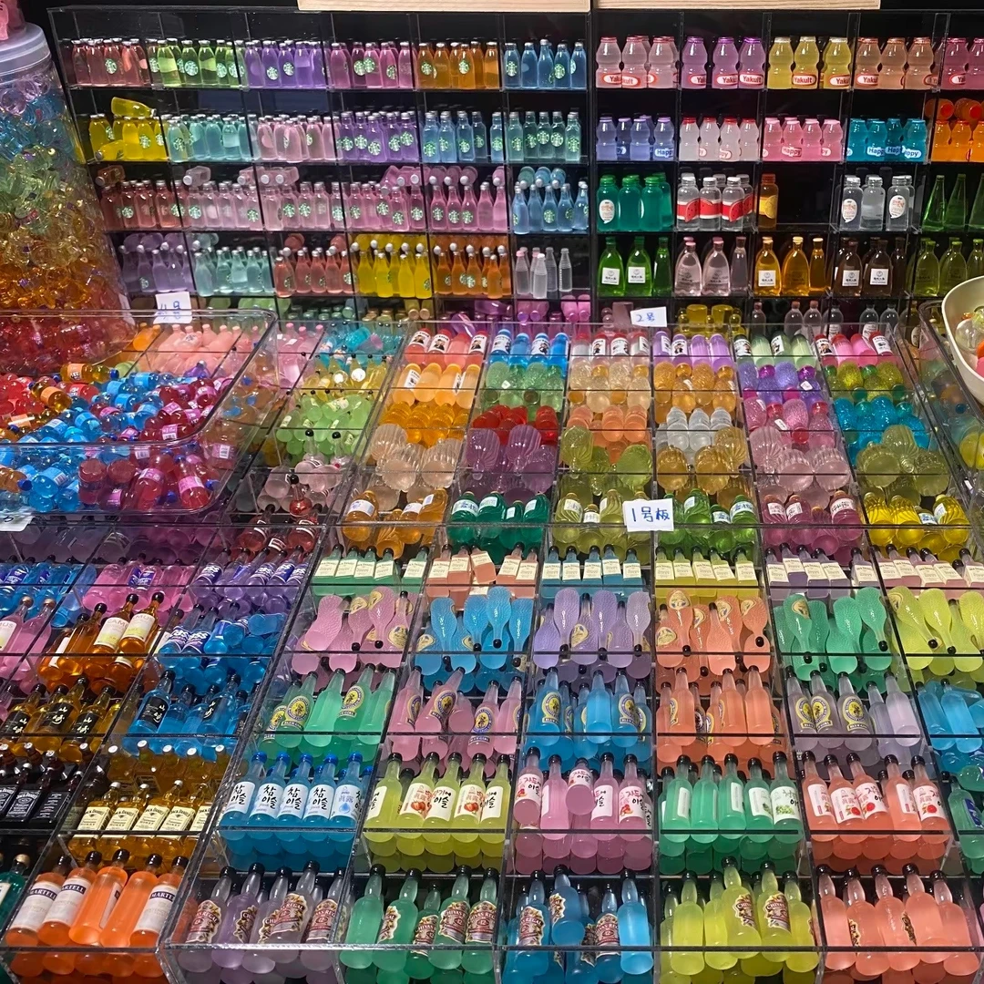 （可选）小酒瓶diy手工材料树脂仿真迷你小瓶子冰箱贴饰品装