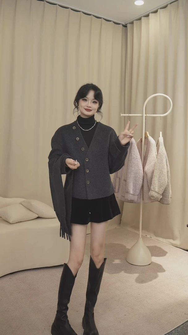 新款时尚毛呢外套8830